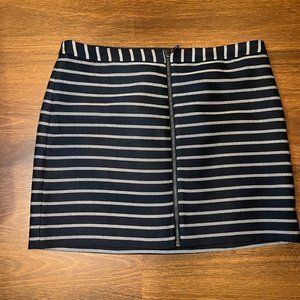 NWT LOFT navy striped skirt, sz 14